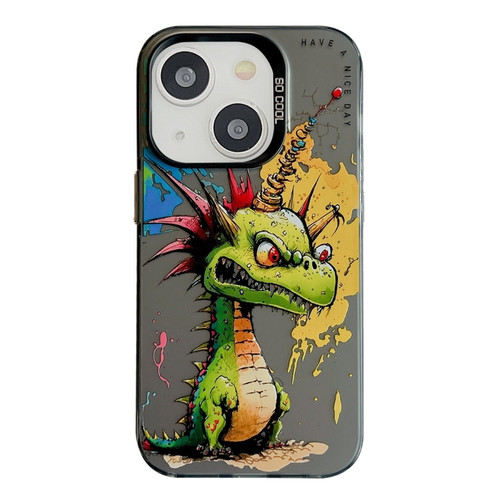 iPhone 13 Animal Pattern Oil Painting Series PC + TPU Phone Case - Dragon