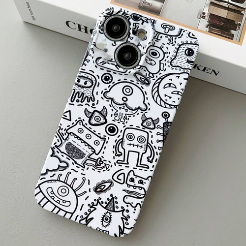 iPhone 13 Painted Pattern Precise Hole PC Phone Case - Block Monster