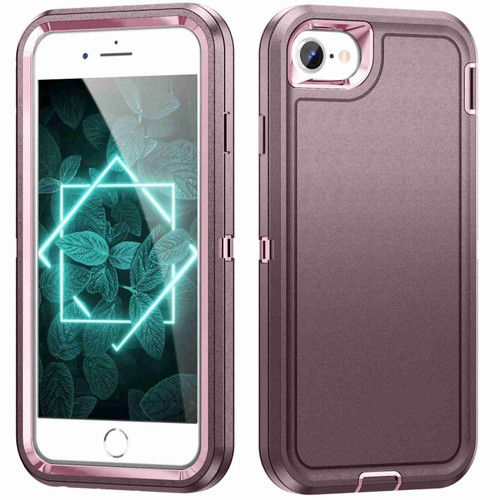 iPhone SE 2022 / SE 2020 / 8 / 7 Life Waterproof Rugged Phone Case - Purple + Pink