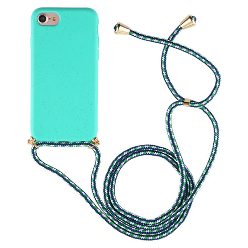 iPhone 8 / 7 TPU Anti-Fall Mobile Phone Case With Lanyard - Blue