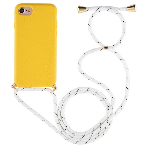 iPhone 8 / 7 TPU Anti-Fall Mobile Phone Case With Lanyard - Yellow