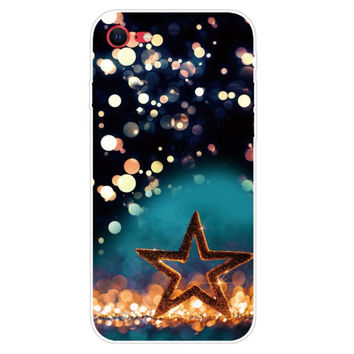 iPhone SE 2022 / SE 2020 Shockproof Painted Transparent TPU Protective Case - Night View Stars