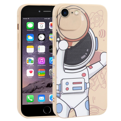 iPhone SE 2022 / SE 2020 / 8 / 7 Spaceman Binoculars Phone Case - Beige