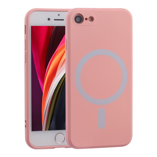 iPhone SE 2022 / SE 2020 / 8 / 7 Silicone Full Coverage Shockproof Magsafe Case - Pink