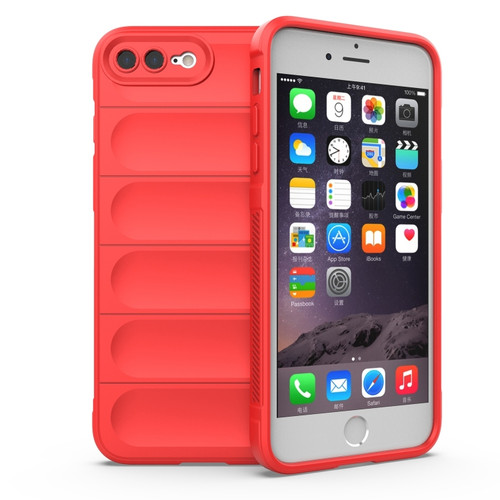 iPhone SE 2022 / SE 2020 / 8 / 7 Magic Shield TPU + Flannel Phone Case - Red