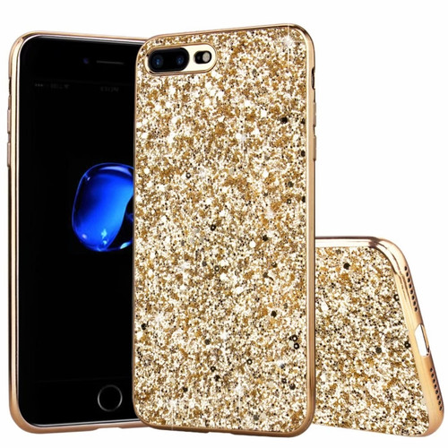 iPhone SE 2022 / SE 2020 Glitter Powder Shockproof TPU Phone Case - Gold