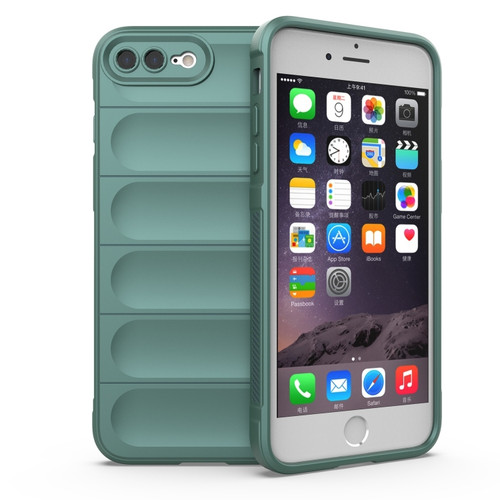 iPhone SE 2022 / SE 2020 / 8 / 7 Magic Shield TPU + Flannel Phone Case - Dark Green