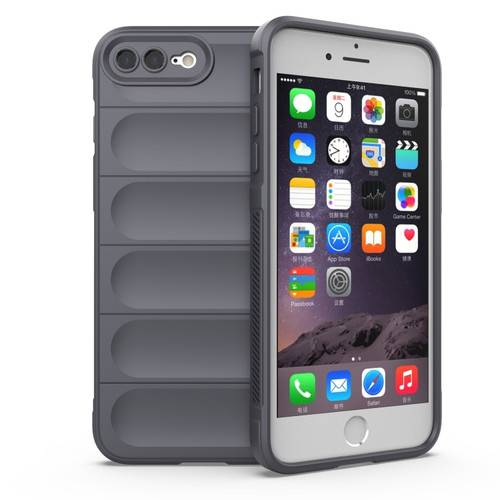 iPhone SE 2022 / SE 2020 / 8 / 7 Magic Shield TPU + Flannel Phone Case - Dark Grey