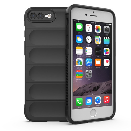 iPhone SE 2022 / SE 2020 / 8 / 7 Magic Shield TPU + Flannel Phone Case - Black