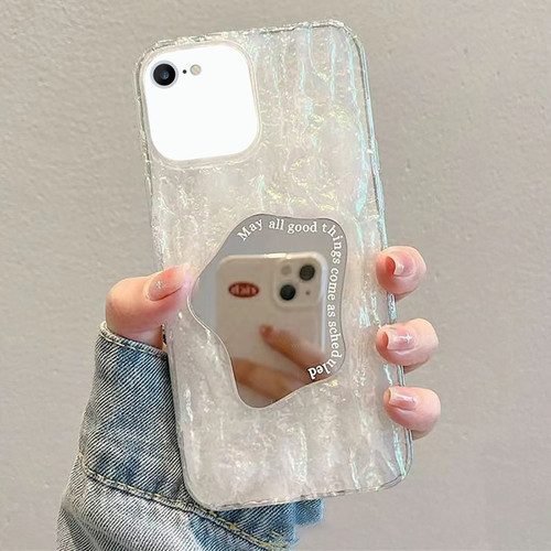 iPhone SE 2022 /2020 / 8 / 7 Embossed Rock Texture Mirror TPU Phone Case - Translucent