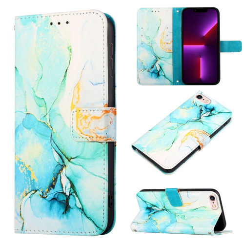 iPhone SE 2022 / SE 2020 / 8 / 7 PT003 Marble Pattern Flip Leather Phone Case - LS003