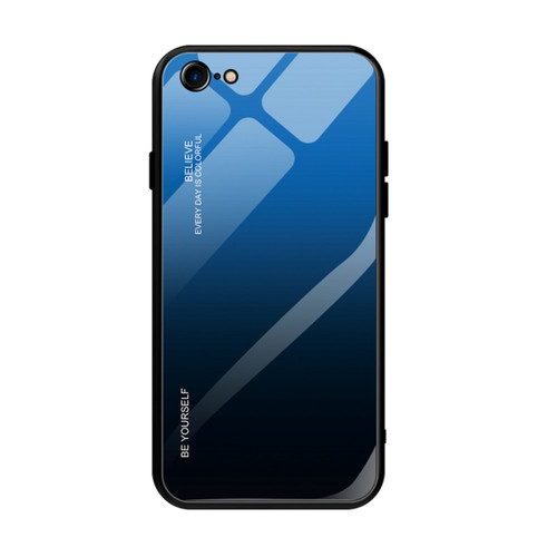 iPhone SE 2022 / SE 2020 / 8 / 7 Gradient Color Glass Case - Blue