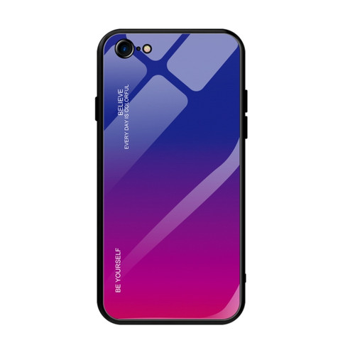 iPhone SE 2022 / SE 2020 / 8 / 7 Gradient Color Glass Case - Red Blue