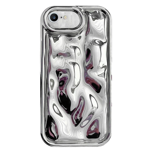 iPhone SE 2022 /2020 / 8 / 7 Electroplating Meteorite Texture TPU Phone Case - Silver