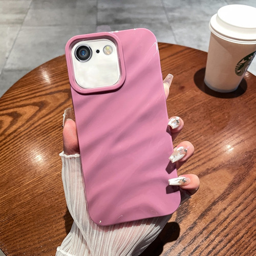 iPhone SE 2022&2020/8/7/6 Solid Color Wave Texture TPU Phone Case - Taro Purple