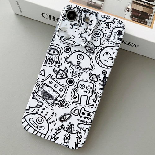 iPhone SE 2022 / 2020 / 8 / 7 Painted Pattern Precise Hole PC Phone Case - Block Monster