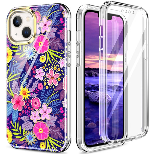 iPhone 13 mini 360 Full Body Painted Phone Case - Flowers L08