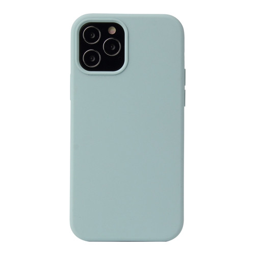 iPhone 13 mini Solid Color Liquid Silicone Shockproof Protective Case - Emerald Green