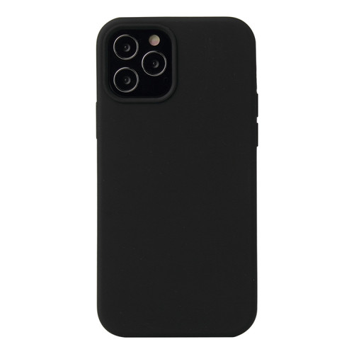 iPhone 13 mini Solid Color Liquid Silicone Shockproof Protective Case - Black