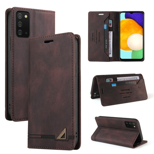 Samsung Galaxy A03s 164mm Skin Feel Anti-theft Brush Horizontal Flip Leather Case with Holder & Card Slots & Wallet - Brown