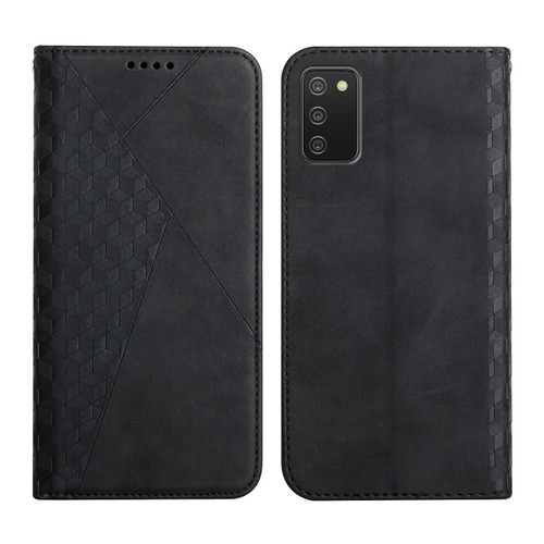 Samsung Galaxy A03s 164mm Skin Feel Magnetic Leather Phone Case - Black