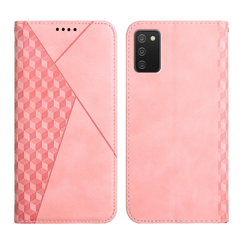 Samsung Galaxy A03s 164mm Skin Feel Magnetic Leather Phone Case - Rose Gold