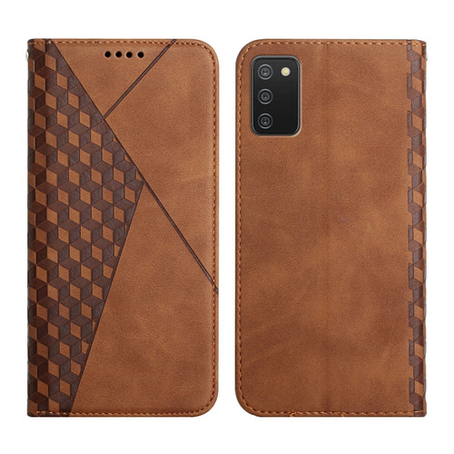 Samsung Galaxy A03s 164mm Skin Feel Magnetic Leather Phone Case - Brown