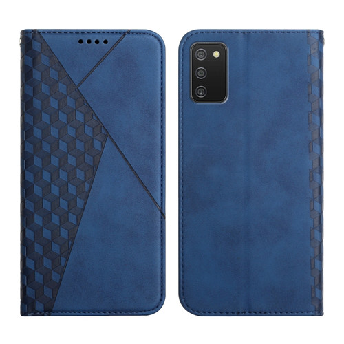 Samsung Galaxy A03s 164mm Skin Feel Magnetic Leather Phone Case - Blue