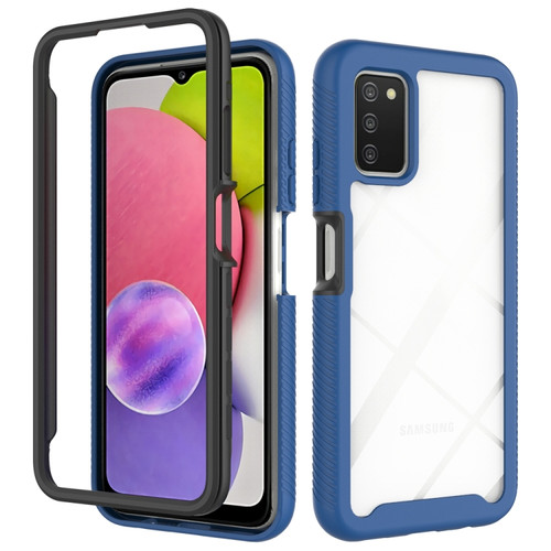 Samsung Galaxy A03S 164mm Starry Sky Solid Color Series Shockproof PC + TPU Protective Phone Case - Royal Blue