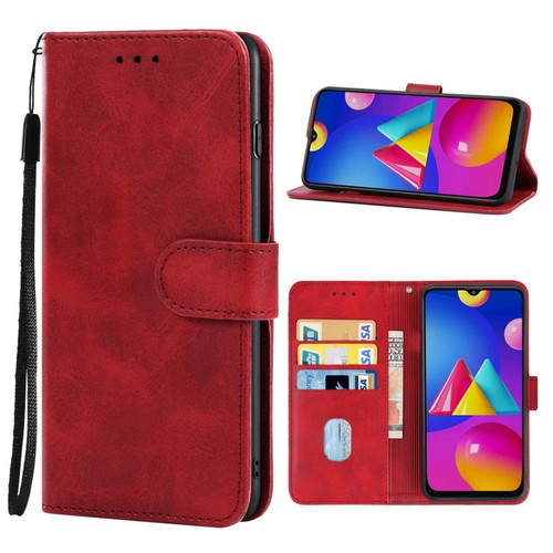 Samsung Galaxy A02s US / M02s / A03s 164mm Leather Phone Case - Red