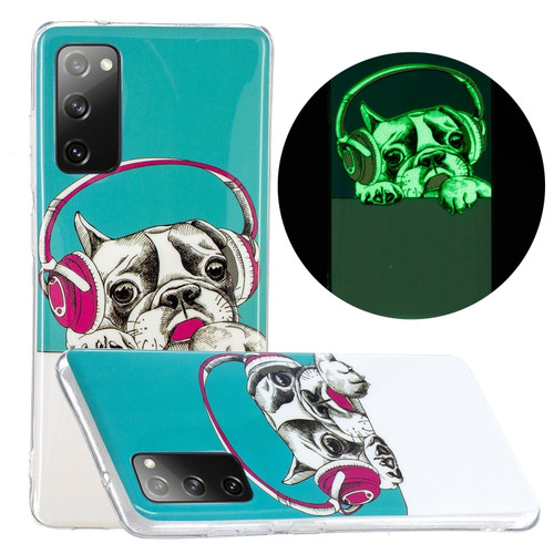 Samsung Galaxy A03s Luminous TPU Protective Phone Case - Headset Dog