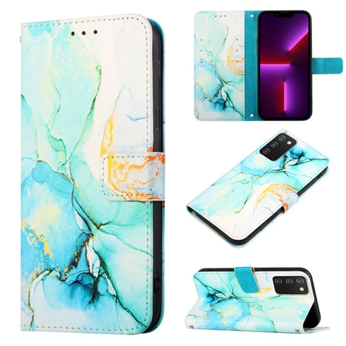 Samsung Galaxy A03s 166mm US Version PT003 Marble Pattern Flip Leather Phone Case - LS003