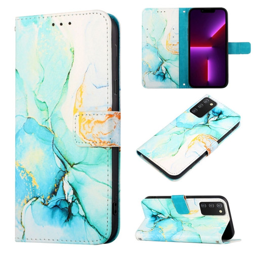 Samsung Galaxy A03s 164mm PT003 Marble Pattern Flip Leather Phone Case - LS003