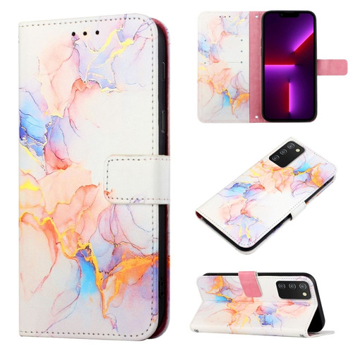 Samsung Galaxy A03s 164mm PT003 Marble Pattern Flip Leather Phone Case - LS004