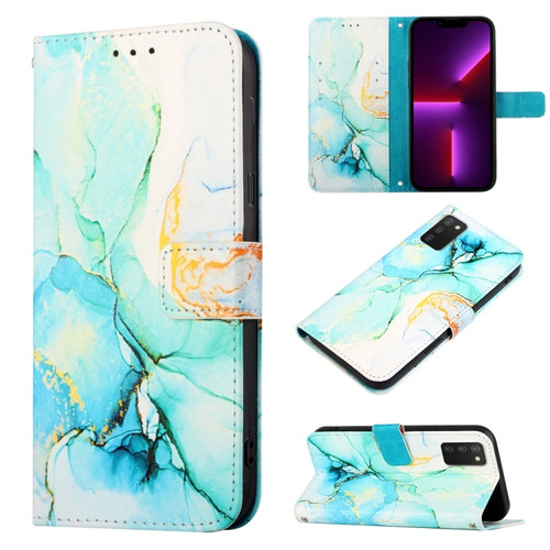 Samsung Galaxy A03s 165.8mm PT003 Marble Pattern Flip Leather Phone Case - LS003