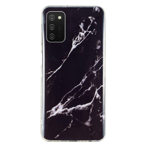 Samsung Galaxy A03s IMD Marble Pattern TPU Phone Case - Black