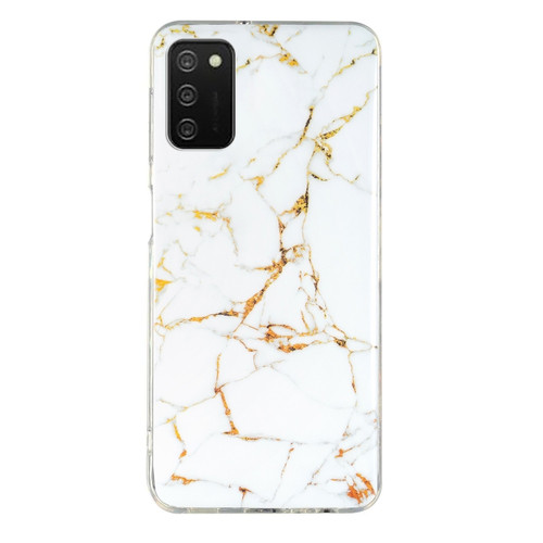 Samsung Galaxy A03s IMD Marble Pattern TPU Phone Case - White