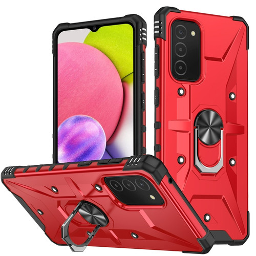 Samsung Galaxy A03s 165.8mm US Ring Holder Phone Case - Red