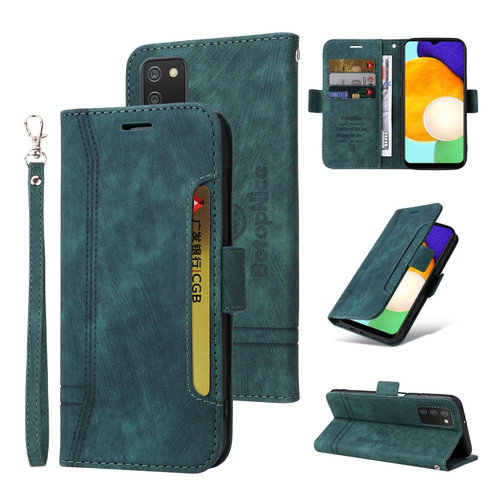 Samsung Galaxy A03s 166mm BETOPNICE Dual-side Buckle Leather Phone Case - Green