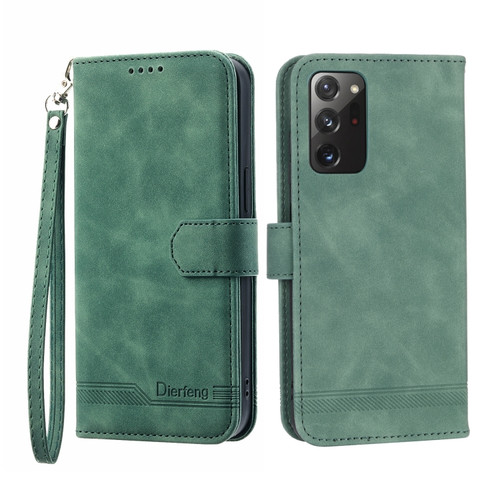 Samsung Galaxy A03s US Version Dierfeng Dream Line TPU + PU Leather Phone Case - Green