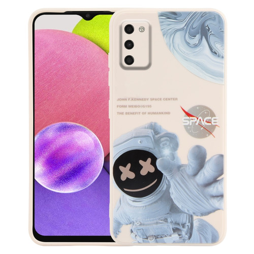 Samsung Galaxy A03s EU Version Martian Astronaut Pattern Shockproof Phone Case - White