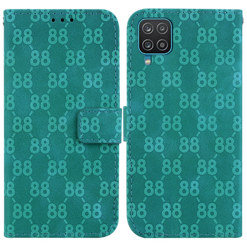 Samsung Galaxy A03s US 164.2mm Double 8-shaped Embossed Leather Phone Case - Green