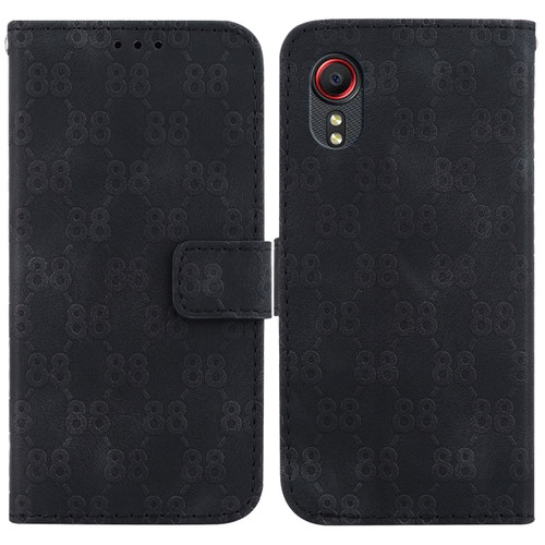 Samsung Galaxy A03s EU 166.5mm Double 8-shaped Embossed Leather Phone Case - Black