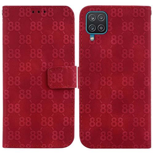 Samsung Galaxy A03s US 164.2mm Double 8-shaped Embossed Leather Phone Case - Red