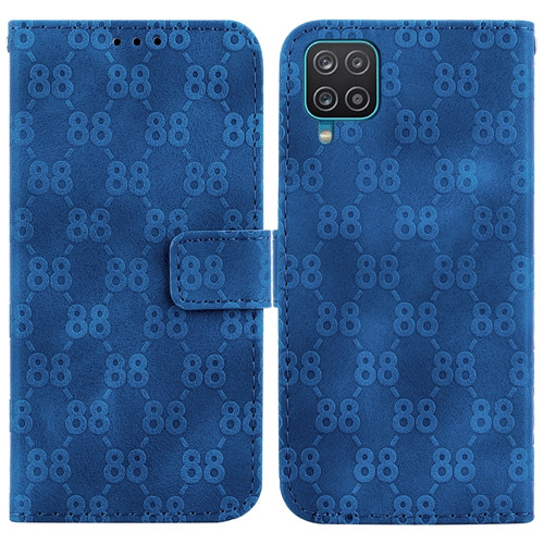 Samsung Galaxy A03s US 164.2mm Double 8-shaped Embossed Leather Phone Case - Blue