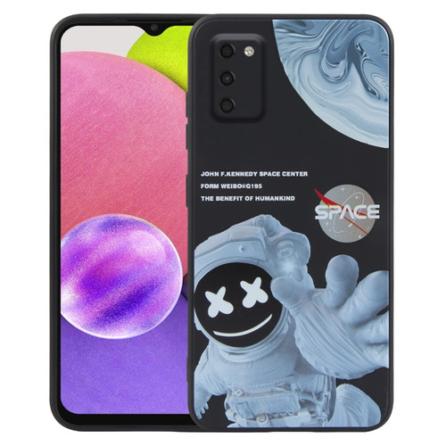 Samsung Galaxy A03s EU Version Martian Astronaut Pattern Shockproof Phone Case - Black