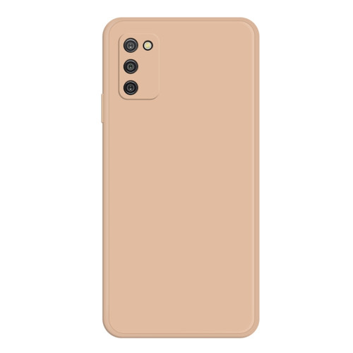 Samsung Galaxy A03s EU Version Imitation Liquid Silicone Phone Case - Apricot