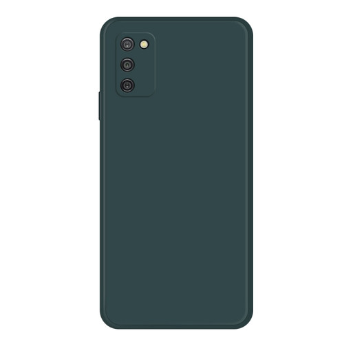 Samsung Galaxy A03s EU Version Imitation Liquid Silicone Phone Case - Dark Green