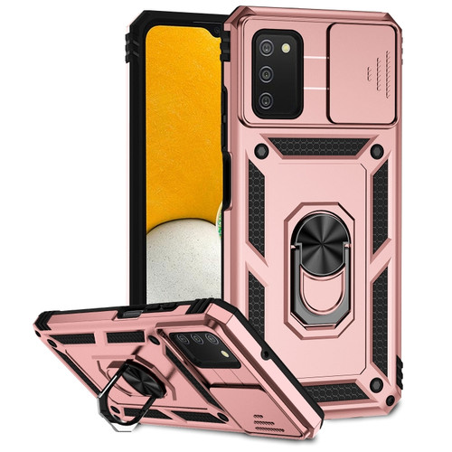Samsung Galaxy A02s / A03s 166mm Sliding Camshield Holder Phone Case - Rose Gold