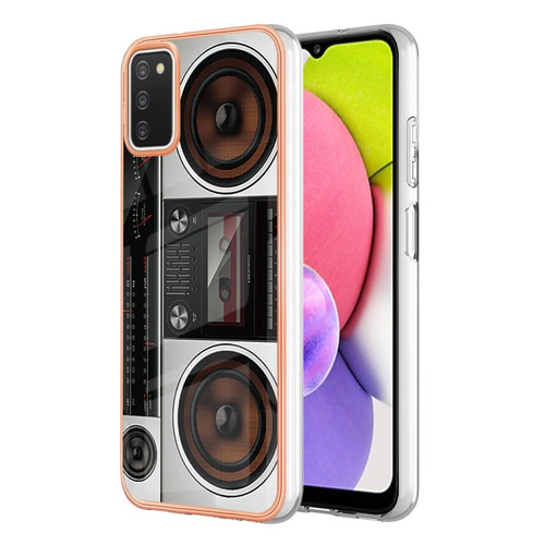 Samsung Galaxy A03s US Version Electroplating Marble Dual-side IMD Phone Case - Retro Radio